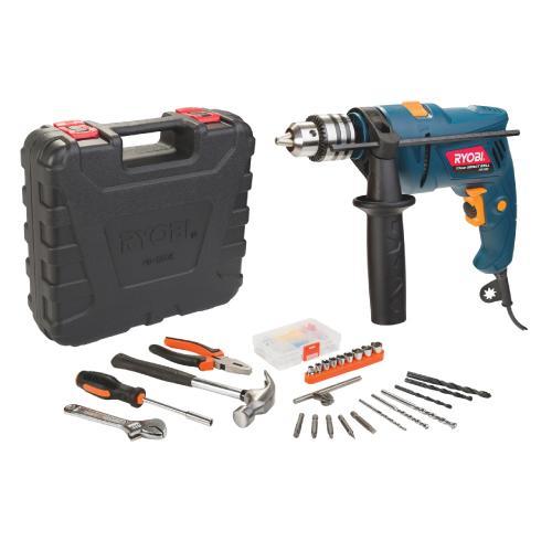 Ryobi 550W 13MM IMPACT DRILL 87 ACC. IN BMC - Alibhai Shariff Direct