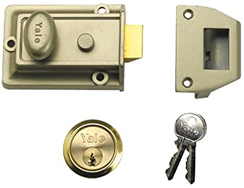 Yale traditional nightlatch - Satin Nickle ( blister pack) NL-P77-60-SN - Alibhai Shariff Direct