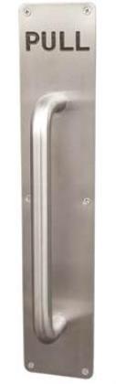 Union brass polished pull handle 225mm on 300mm plate PHP-300-225-19PB - Alibhai Shariff Direct
