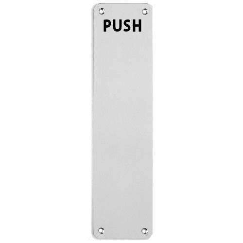 Union stainless steel satin-''PUSH'' plate rectangular 300 x 75mm S-PUSH-300-75-SSS - Alibhai Shariff Direct