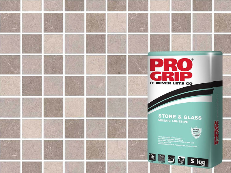Progrip white Mosaic Adhesive and Grout 5kg - Alibhai Shariff Direct