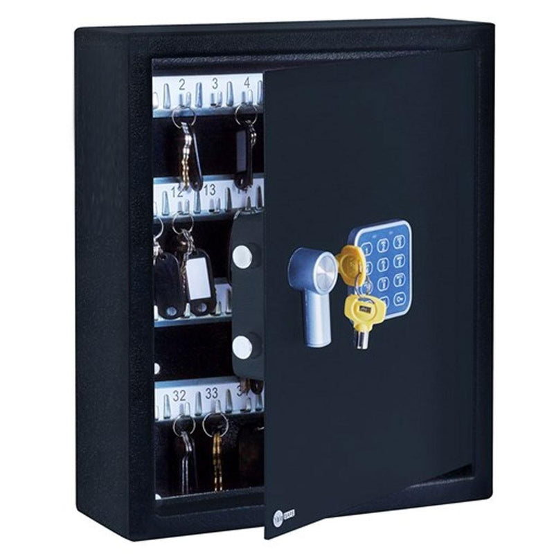 Yale electronic key safe 100 keys external size 550 x 350 x 130mm internal size 540 x 350 x 130mm 13kg black SF-YKB-550DB1 - Alibhai Shariff Direct