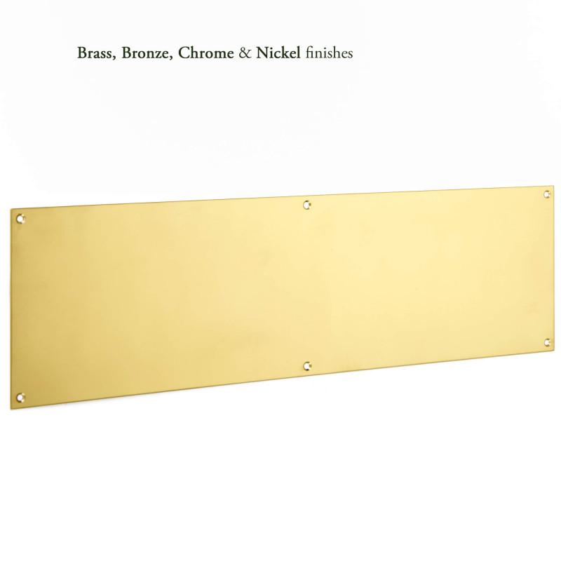 Union kick plate satin brass 800 x 200mm KP-800-200-PL - Alibhai Shariff Direct