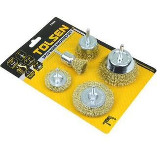 Tolsen wire brush set - 77552 - Alibhai Shariff Direct