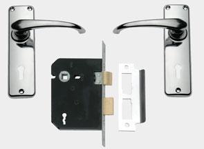 Union 2lever rebated lock sets with phoenix aluminium handle 2L-51567-42AS - Alibhai Shariff Direct