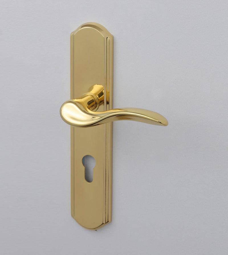 Union 2lever with oriental design brass Finish handle 2L-502-06-95-PB - Alibhai Shariff Direct