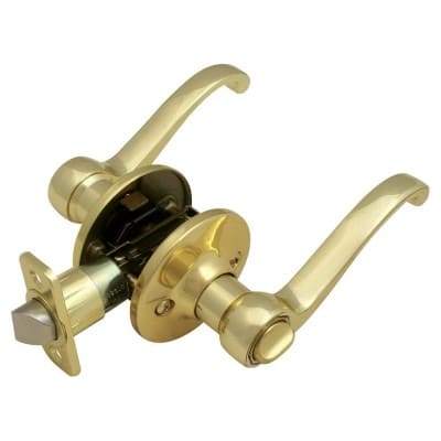 Union 2lever with scroll design brass finish handle 2L-100-05-06-95-AB - Alibhai Shariff Direct