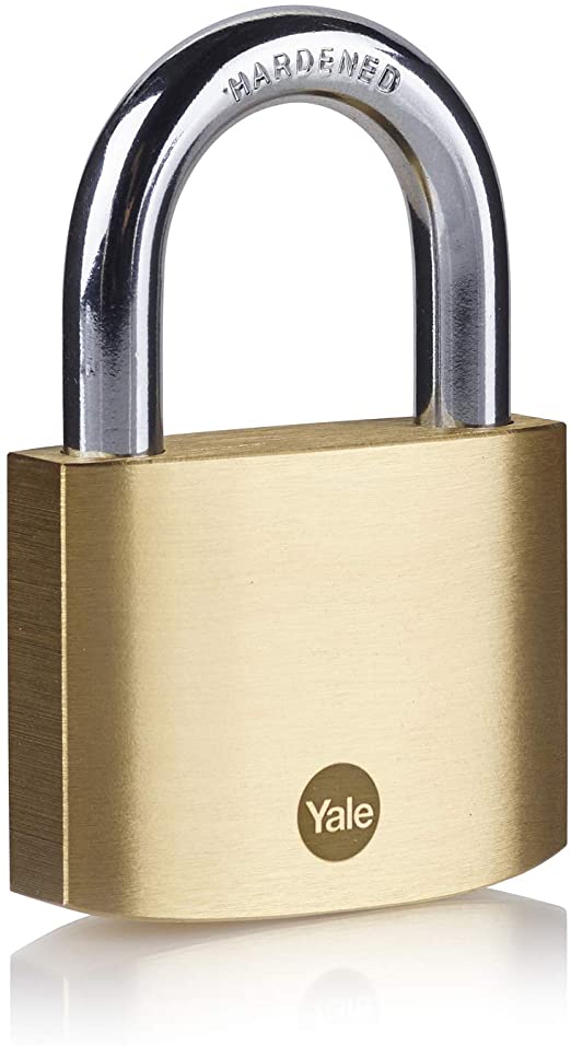 Yale Y110B/60/132/1 yale standard boron series 70 x 54.1 x 11 x 20 mm hardened steel shackle, brass body corrosion resistance 3 keys 70 mm brass padlock PK1 - Alibhai Shariff Direct