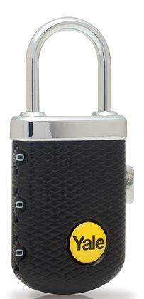 Yale YP3/31/123/1K yale basic travel lock combination padlock black - Alibhai Shariff Direct