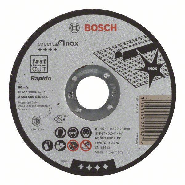 Bosch Grinding and cutting discs-Expert for INOX straight cutting disc, 115 mm, 22.23 mm, 1,0 mm - Alibhai Shariff Direct