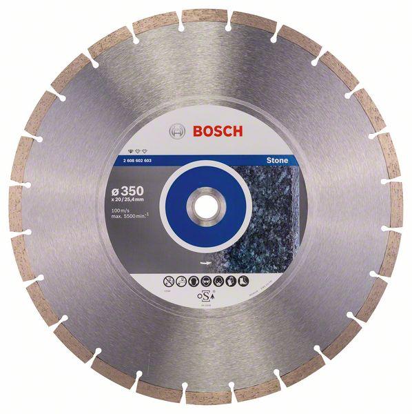 Bosch Diamond cutting discs-Professional for Stone 350 mm x 20,00+25,40 mm x 3,1 mm - Alibhai Shariff Direct