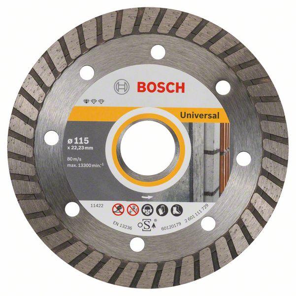 Bosch Diamond cutting discs-Professional for Universal Turbo 115 mm x 22,23 mm x 2 mm - Alibhai Shariff Direct