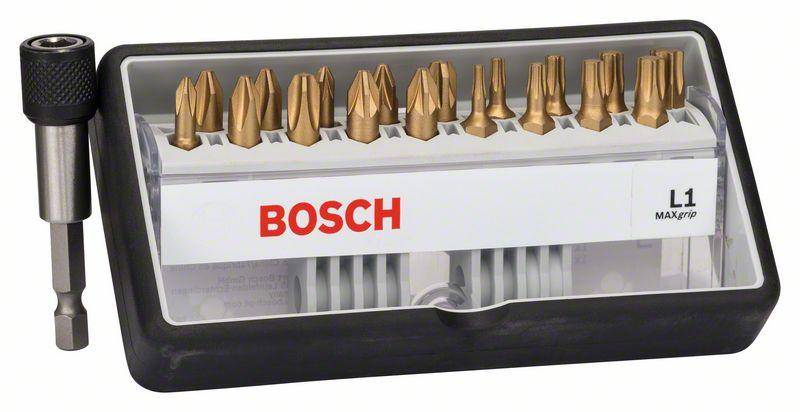 Bosch Screwdriver bits, sets-18+1-piece Robust Line set L, Max Grip version 25 mm, 18+1-piece - Alibhai Shariff Direct