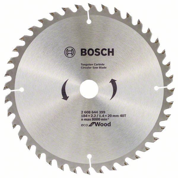 Bosch Circular saw blades-ECO for Wood 184x2.2/1.4x20 40T - Alibhai Shariff Direct