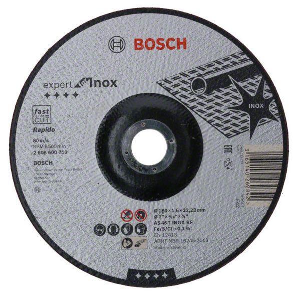 Bosch Grinding and cutting discs-Expert for INOX straight cutting disc, 180 mm, 22.23 mm, 1,6 mm - Alibhai Shariff Direct