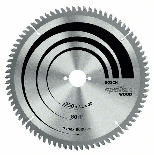 Bosch Circular saw blades-Optiline Wood, 254 mm x 30 mm x 2,5 mm, 60T - Alibhai Shariff Direct