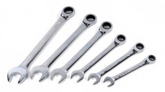 STANLEY COMBINATION SPANNER SET 6-PCS 10-19MM RATCHET TYPE - Alibhai Shariff Direct