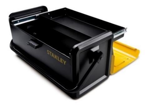 STANLEY TOOLBOX METAL 1 TRAY SILIDING 19