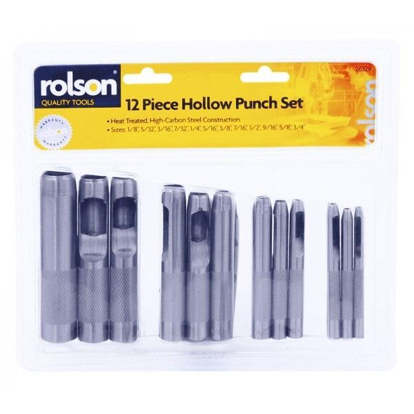 Rolson punch set 12 pc 1/8