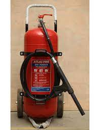 Generic Wheeled extinguisher -Dry Powder 50kg DP Trolley - Alibhai Shariff Direct