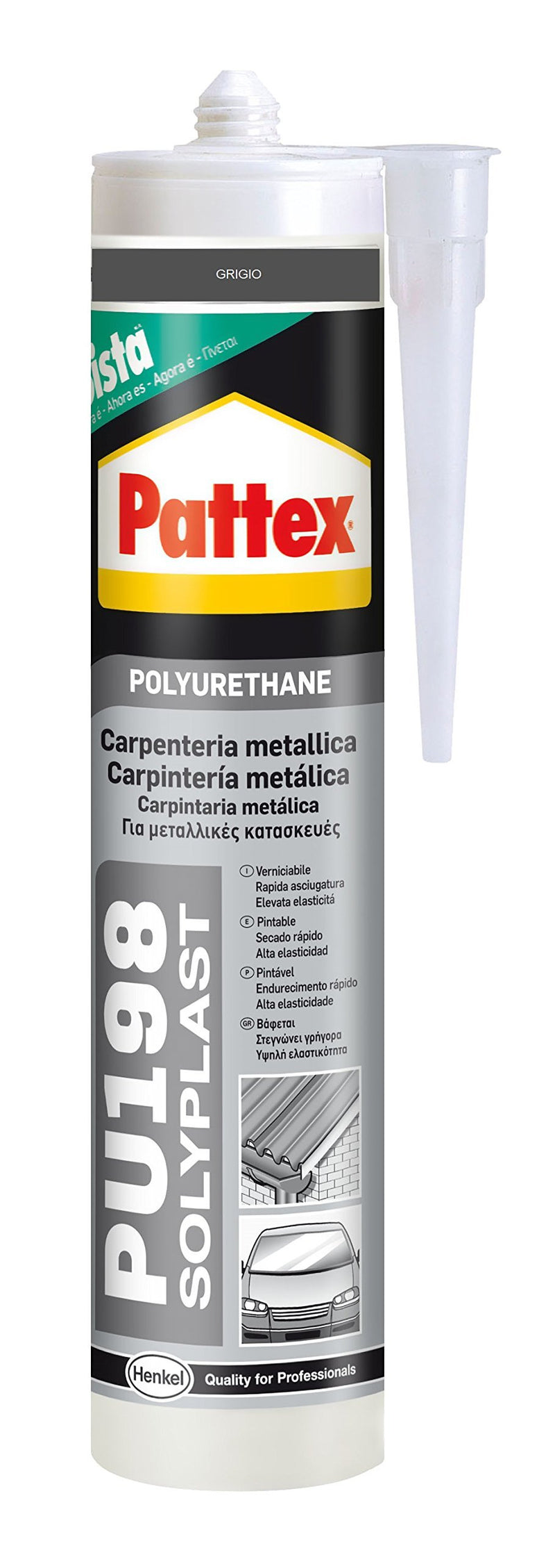 Pattex PU198 Sealant Polyurethene 310ml Grey - 1536070 - Alibhai Shariff Direct