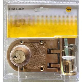 Yale rim deadlock key & turn - Antique brass (blister pack) RL-V198-AB - Alibhai Shariff Direct