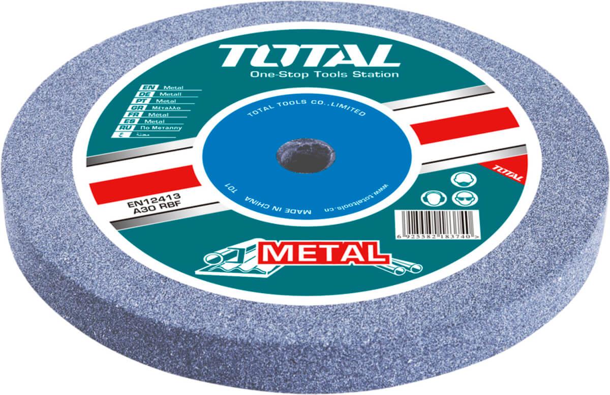 Abrasive wheel size: 150x12.7x16mm
Abrasive wheel grit: 80 grit For TOTAL item TBG15015 - Alibhai Shariff Direct