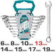 Total 8Pcs THT102286 combination spanner set - Alibhai Shariff Direct