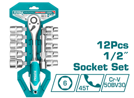 Total 12Pcs 1/2" socket set THT141121 - Alibhai Shariff Direct