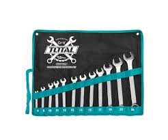 Total 12Pcs THT1022121 combination spanner set - Alibhai Shariff Direct