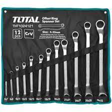 Total 12Pcs THT1024121 offset ring spanner set - Alibhai Shariff Direct