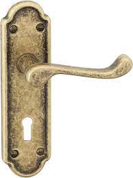 Union lever lock AB scroll bathroom handle LHP-L-100-55-WC-AB - Alibhai Shariff Direct