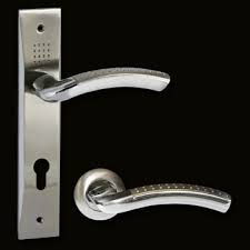 Union lever lock door lever handle-RD LHP-L-50203-SN - Alibhai Shariff Direct