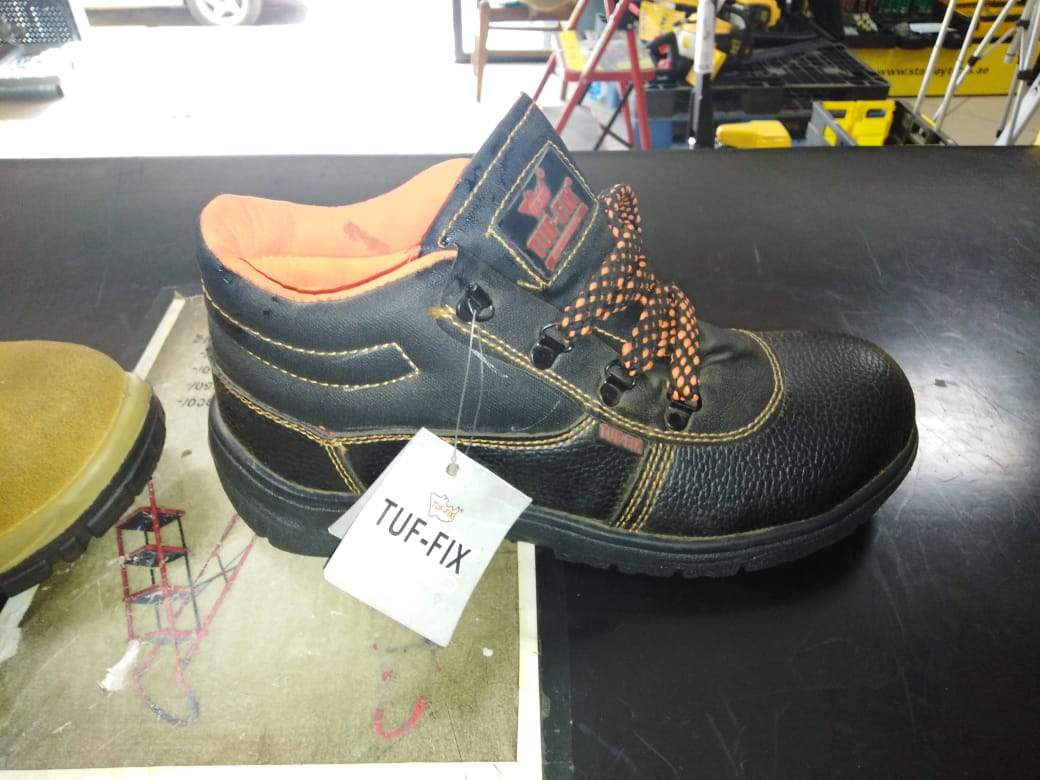 Tuf-fix Safety shoes - Black high angle - Alibhai Shariff Direct