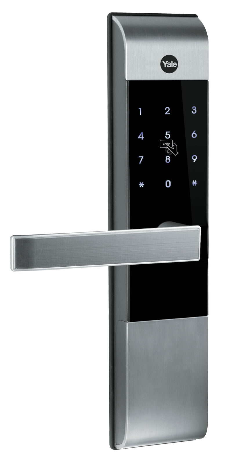 Yale YDM3109 yale digital door lock-digitalRFDI card lock with tripple access modes: proximity card, code & mechanical override key - Alibhai Shariff Direct