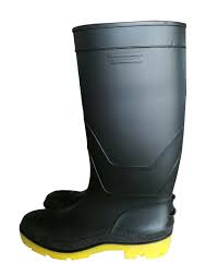 wellington PVC black safety rainboots with toe cap PU sole - Alibhai Shariff Direct